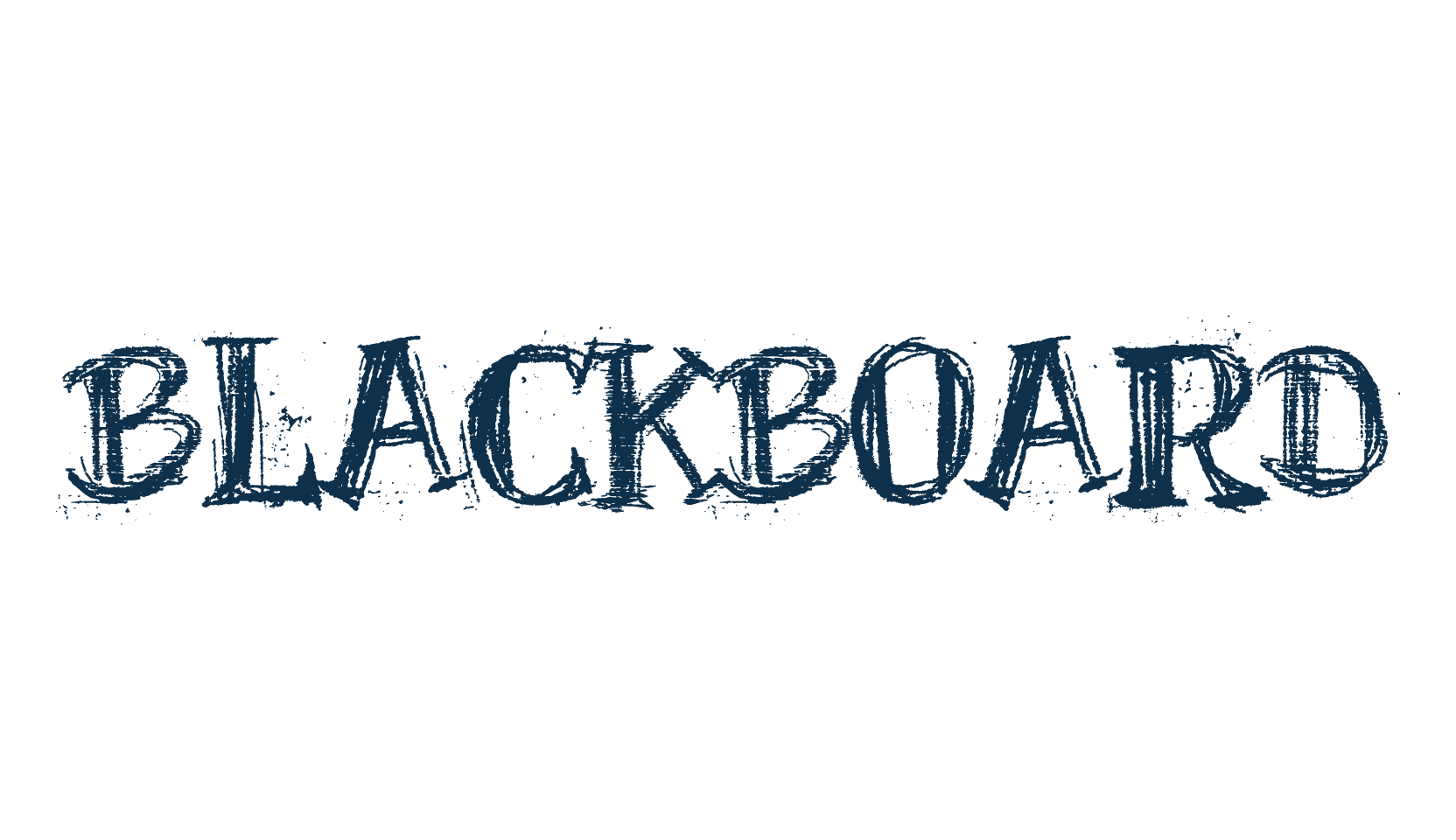 BlackBoard (blackboard), trash font preview