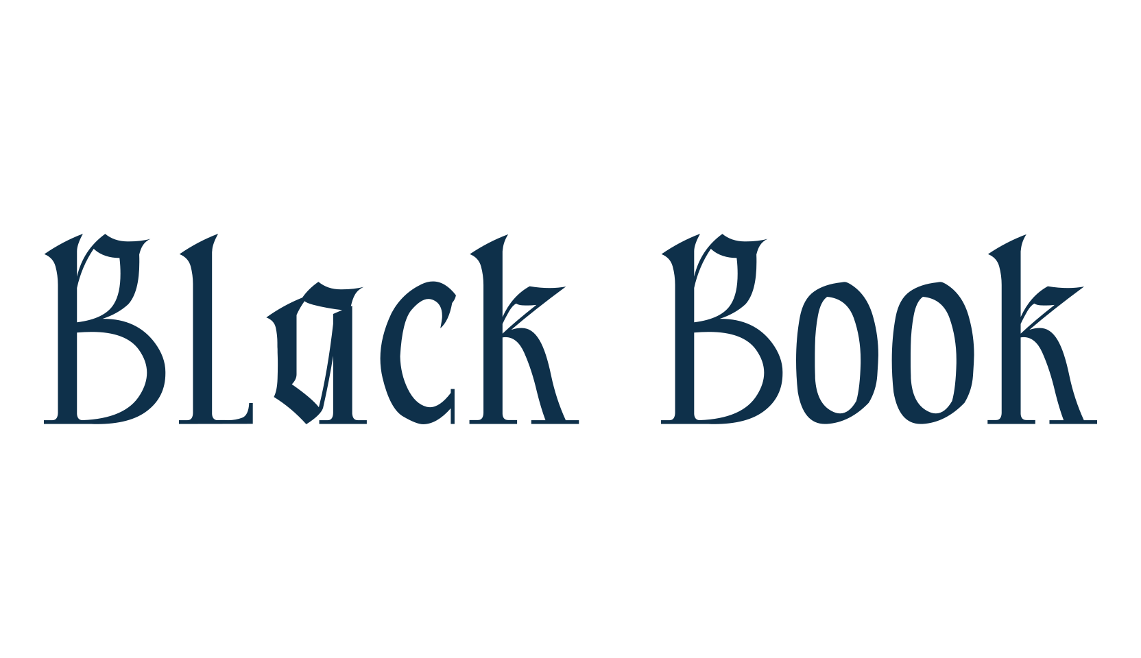 Black Book, modern font preview
