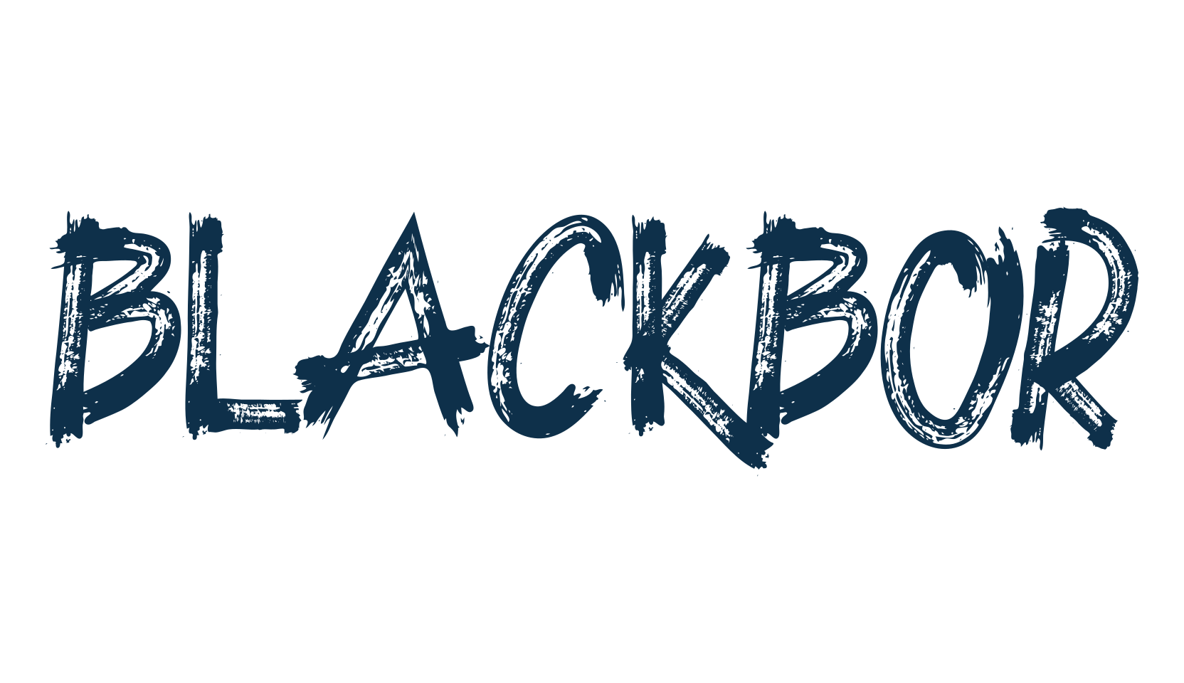 Blackbor, brush font preview