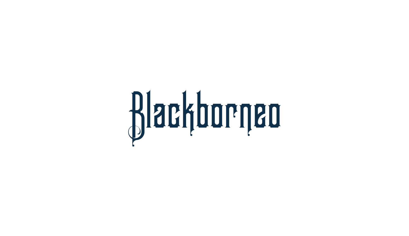 Blackborneo, gothic modern font preview