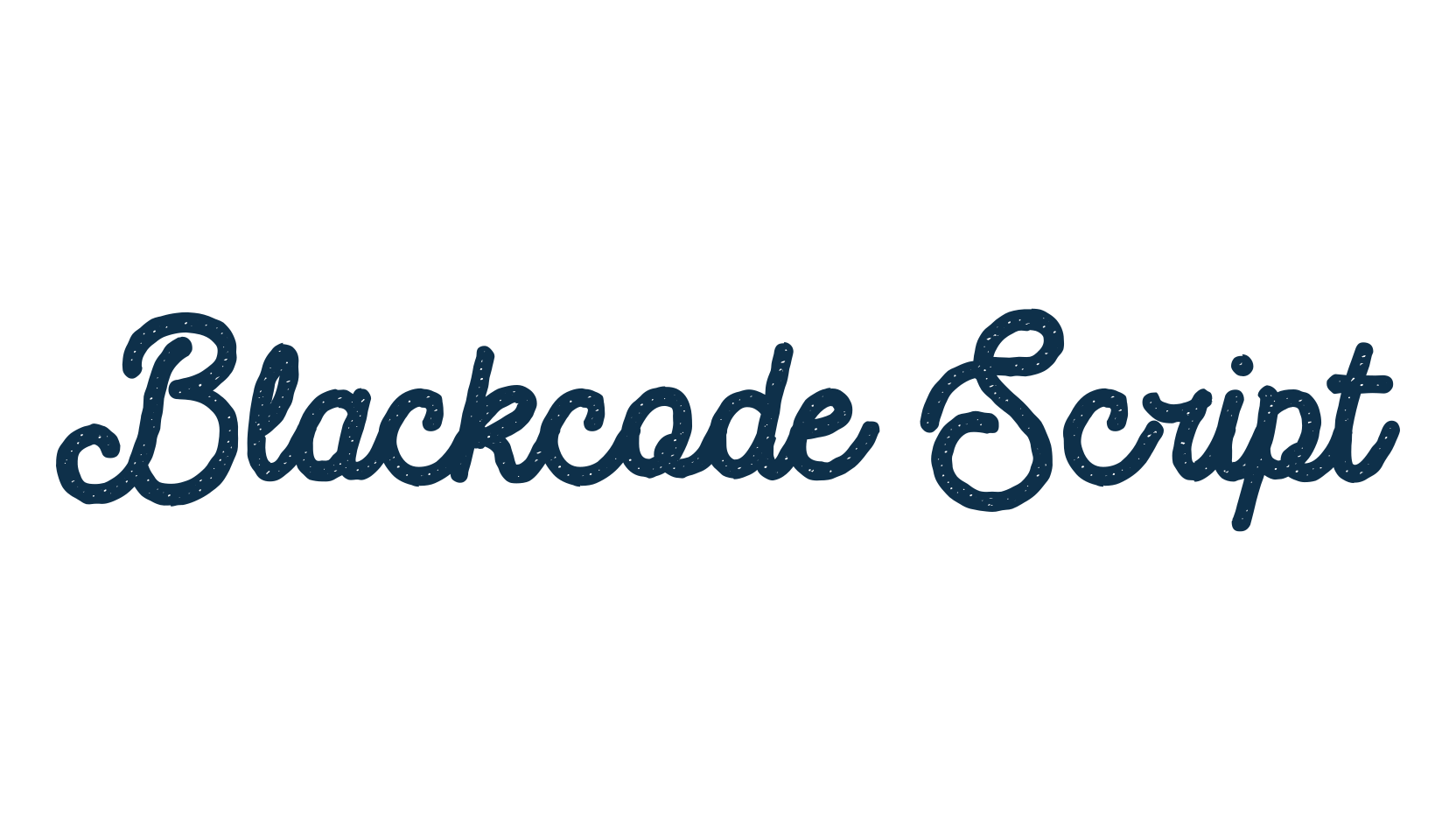 Blackcode Script, various font preview