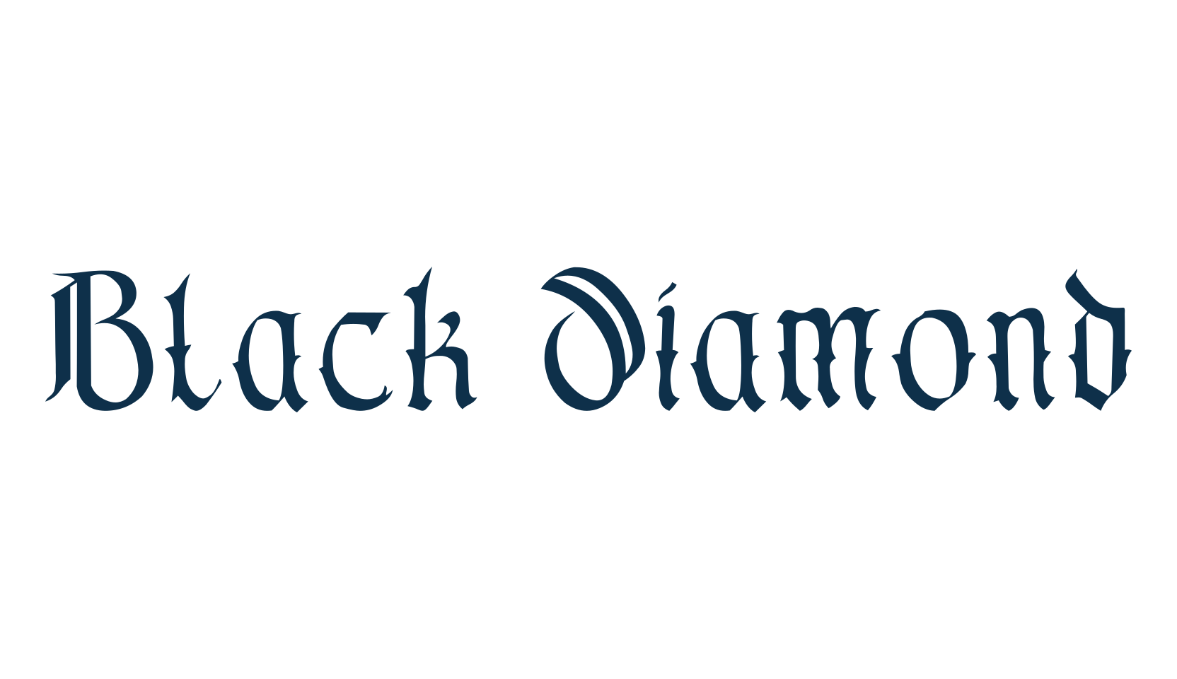 Black Diamond, gothic modern font preview