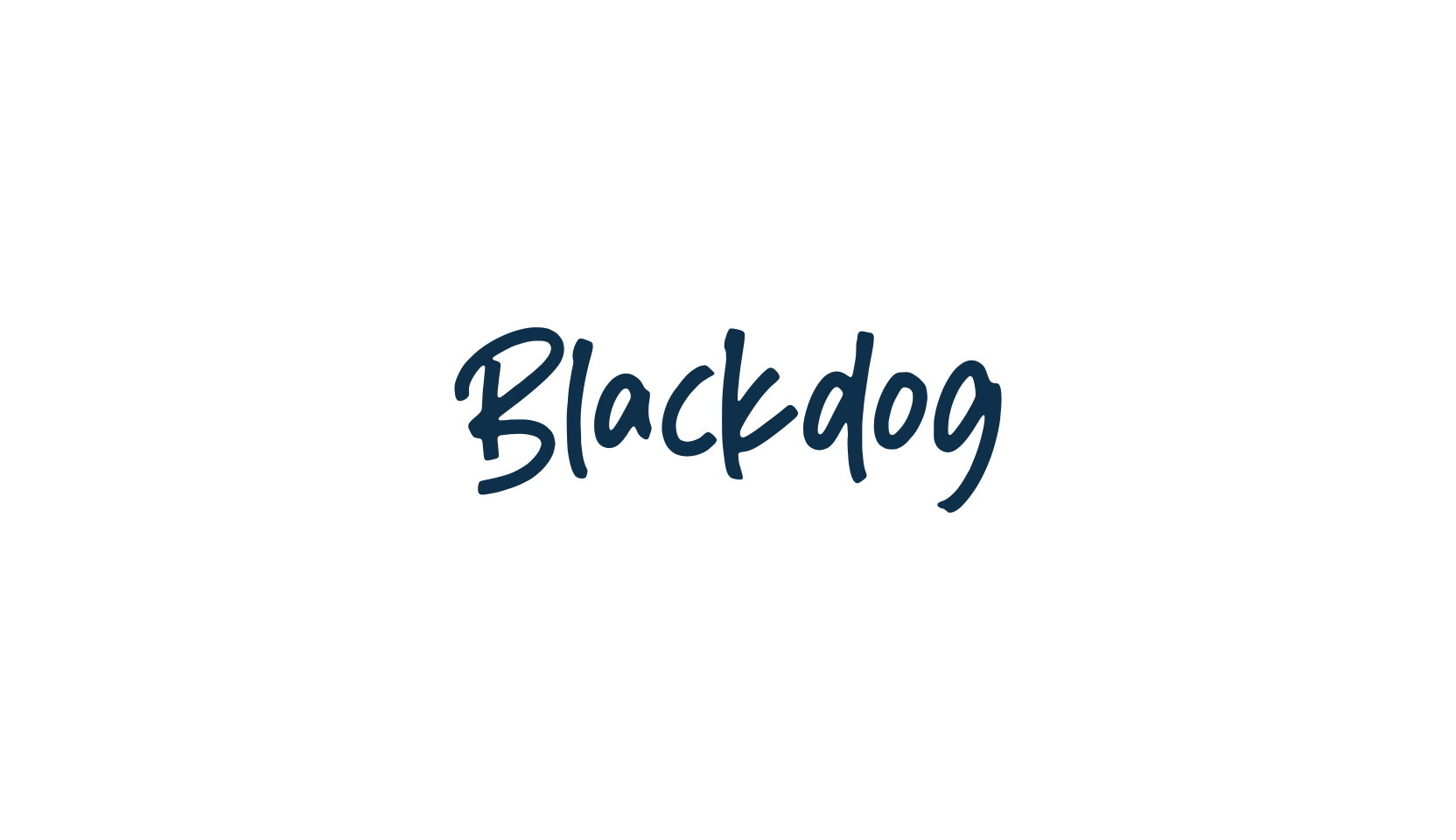Blackdog, script handwritten fancy decorative calligraphy font preview