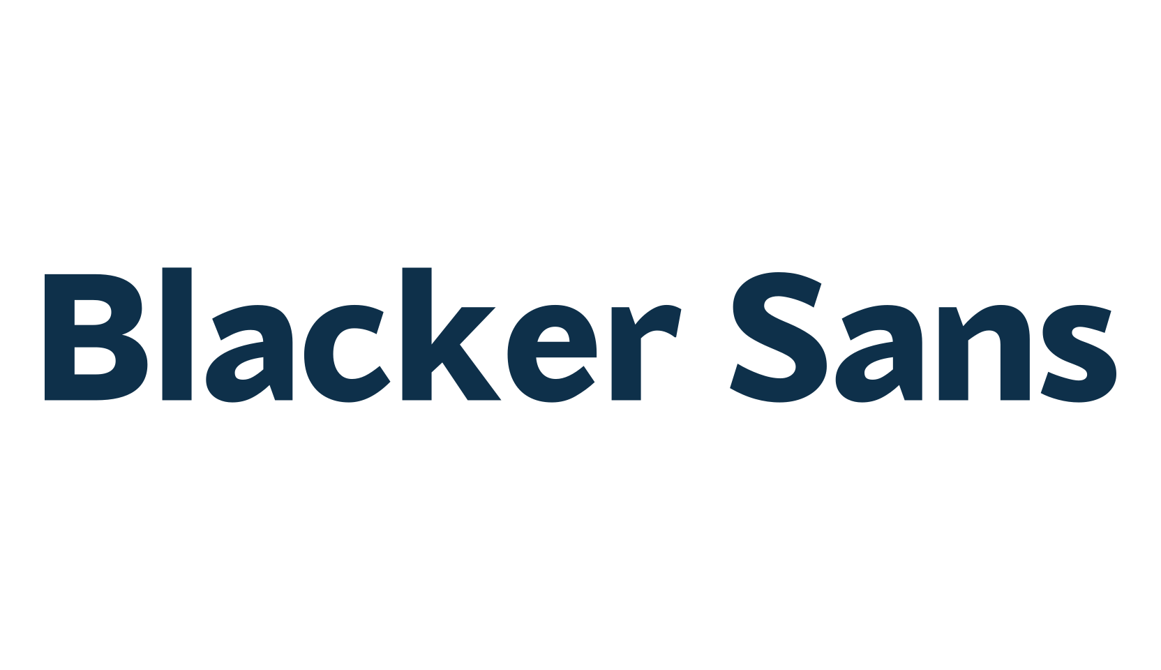 Blacker Sans, sans serif font preview