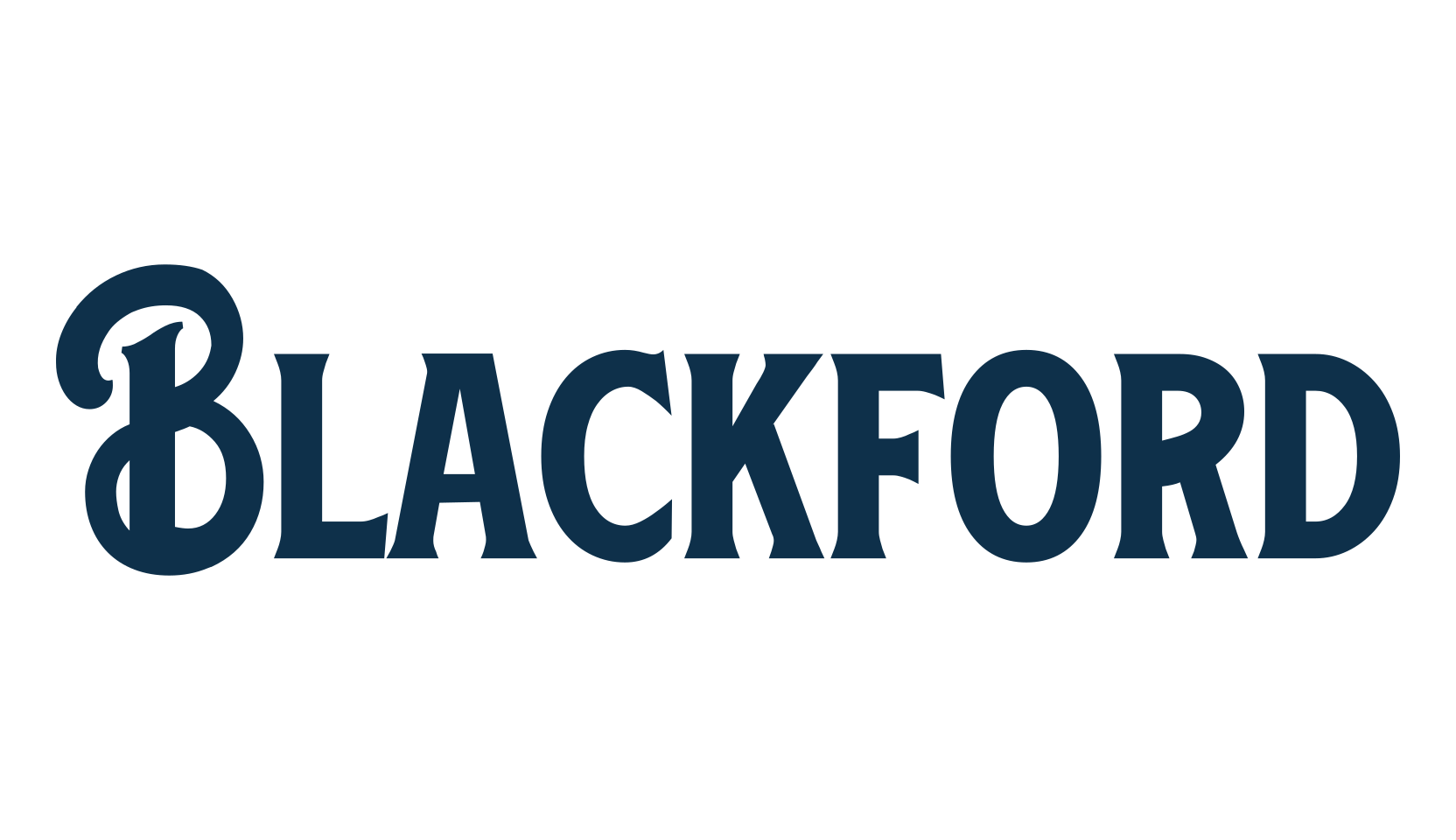 Blackford, fancy retro decorative font preview