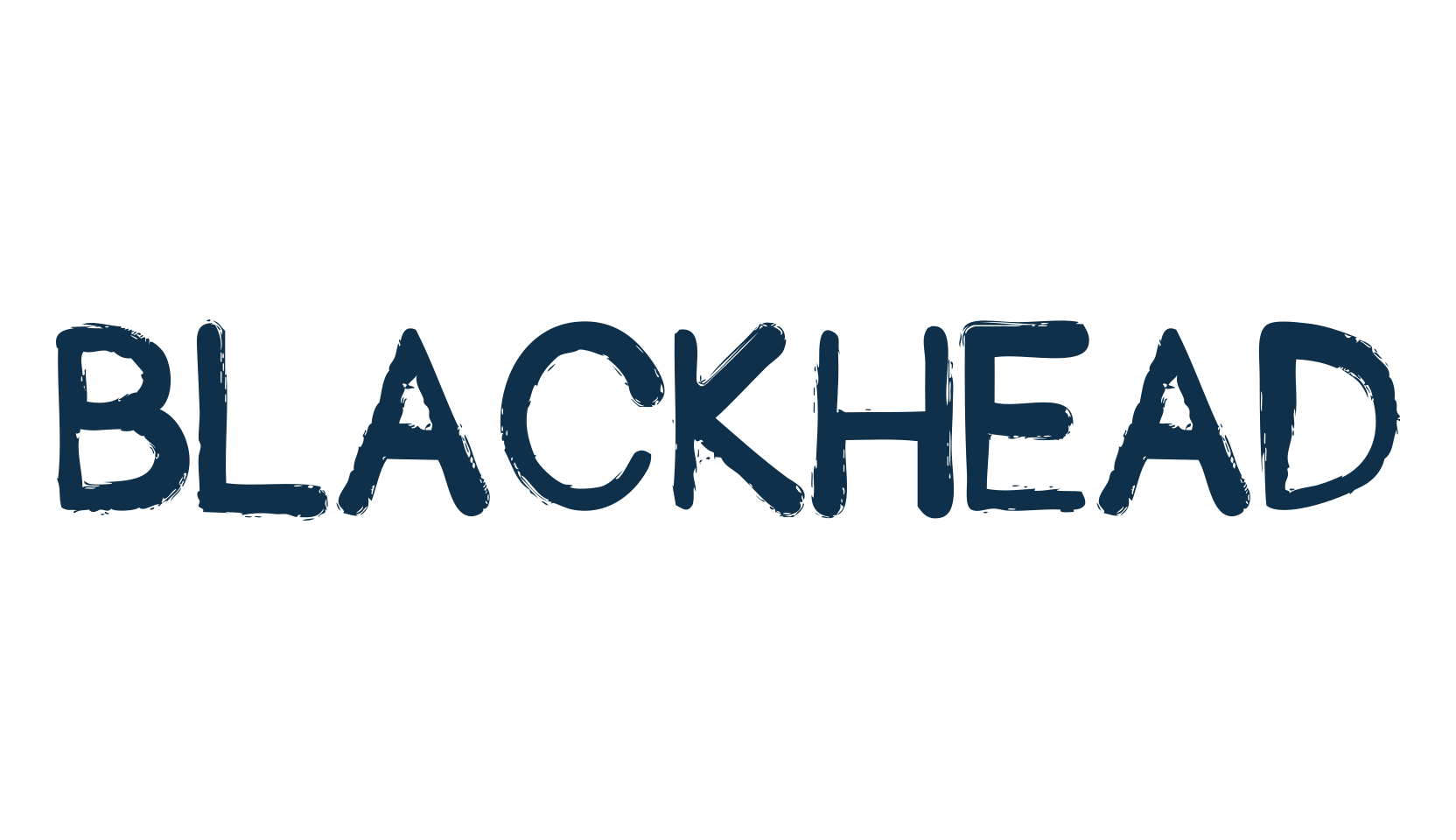Blackhead, fancy eroded decorative font preview