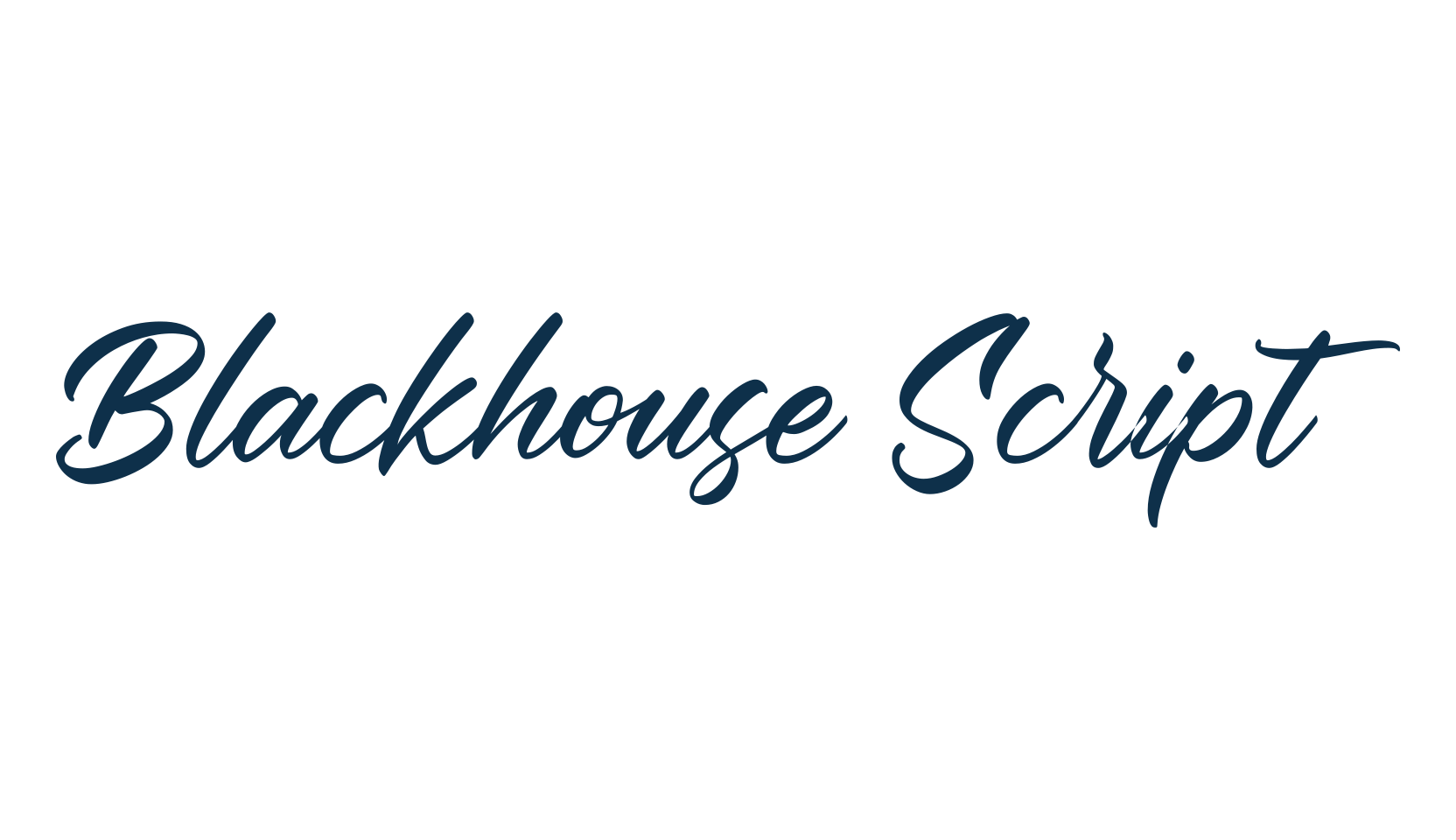 Blackhouse Script, various font preview