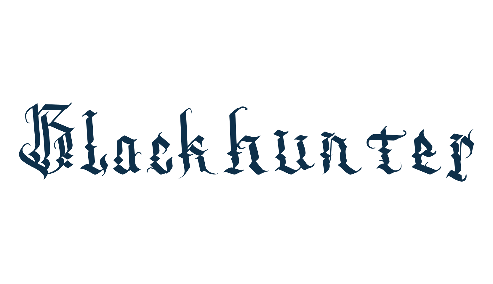 Blackhunter, gothic modern font preview