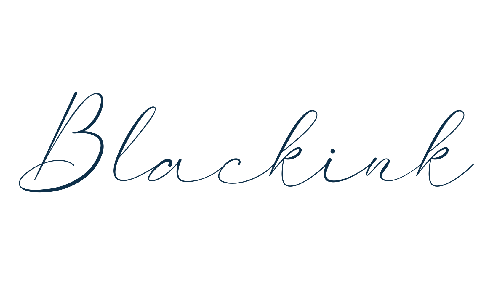 Blackink, handwriting font preview