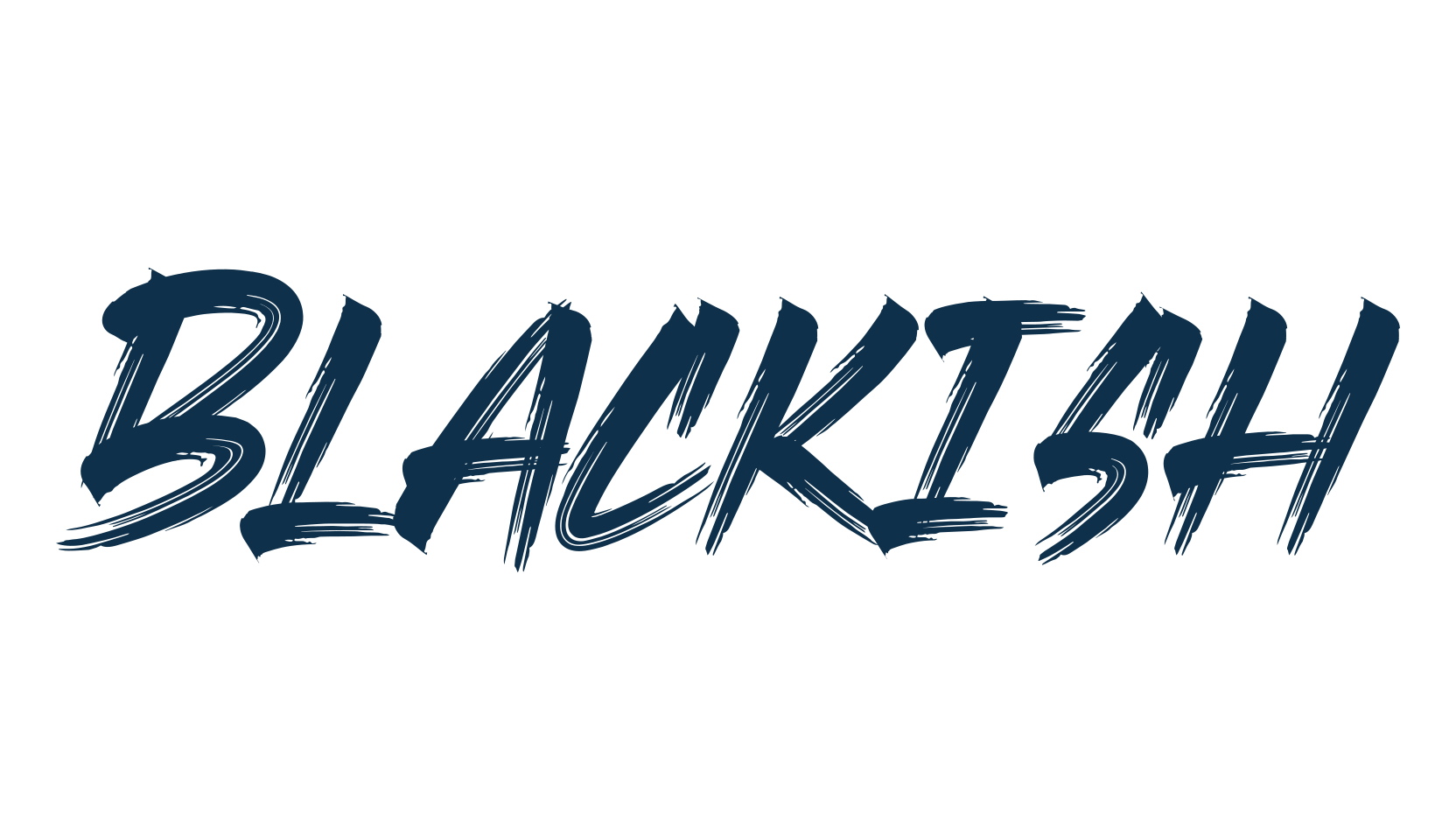 Blackish, brush font preview