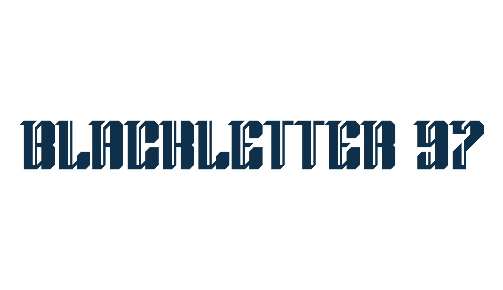 Blackletter 97, gothic modern font preview