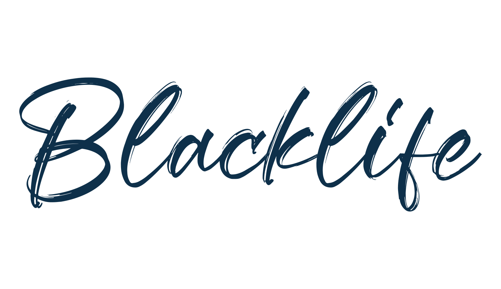 Blacklife, script brush fancy decorative calligraphy font preview