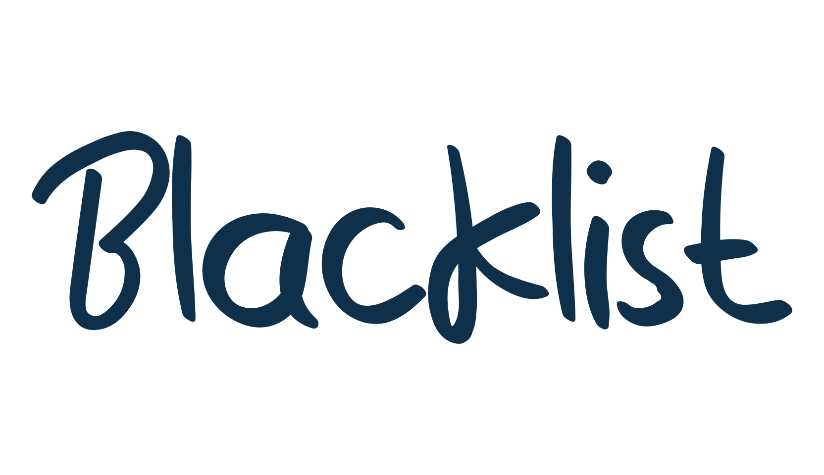 Blacklist, script handwritten fancy decorative calligraphy font preview