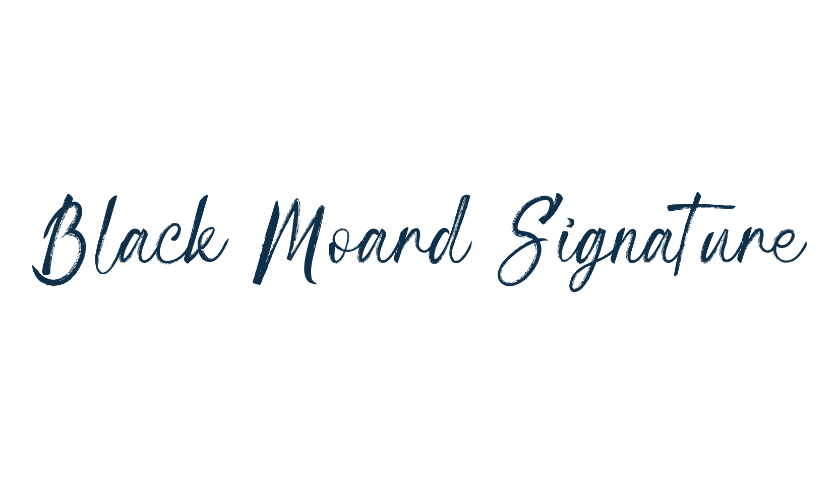 Black Moard Signature, script brush fancy decorative calligraphy font preview