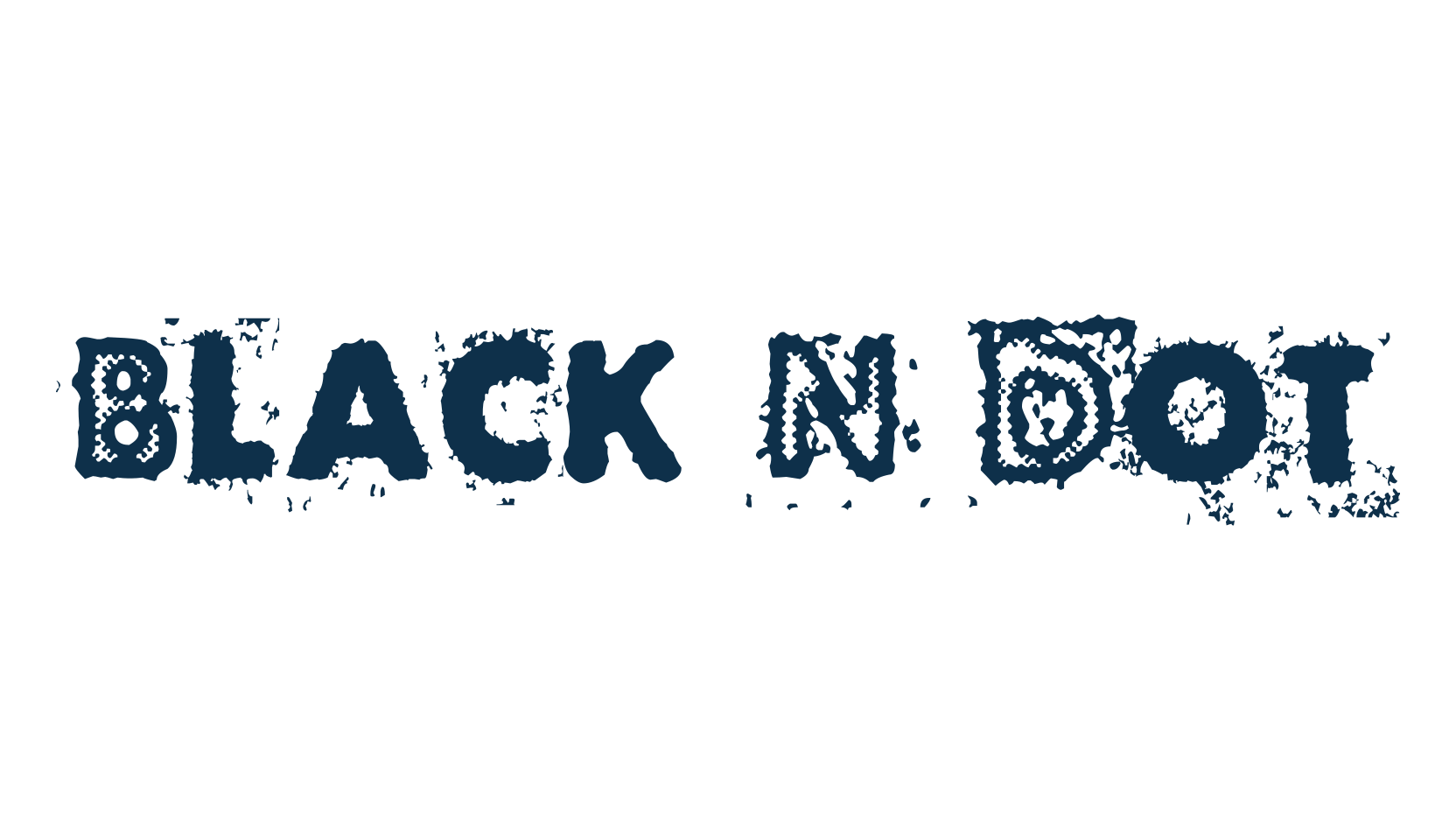 Black N Dot, destroy font preview