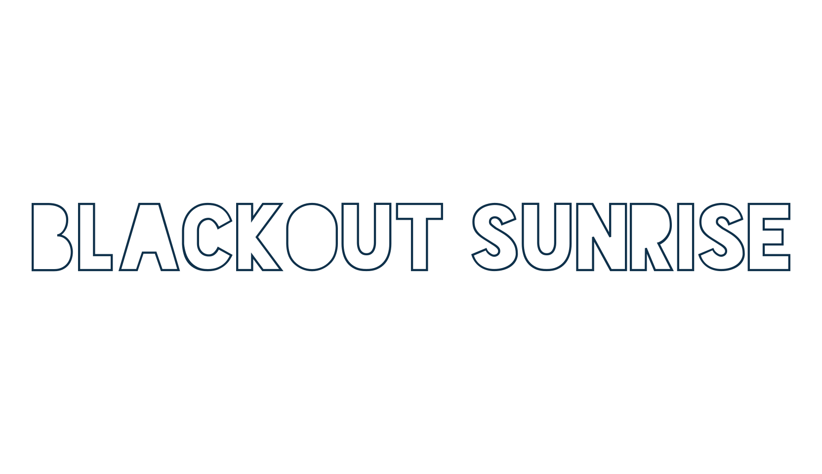 Blackout Sunrise, various font preview