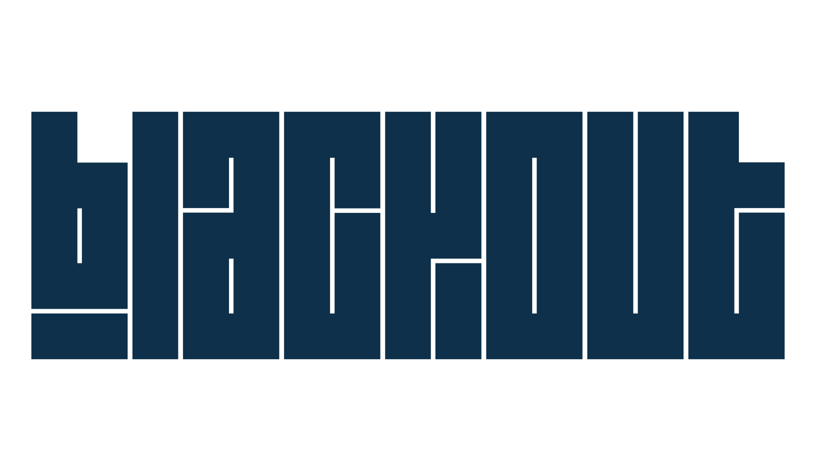 Blackout (blackout), square font preview