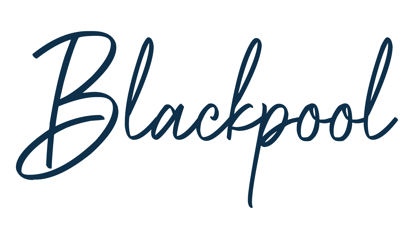 Blackpool, handwriting font preview