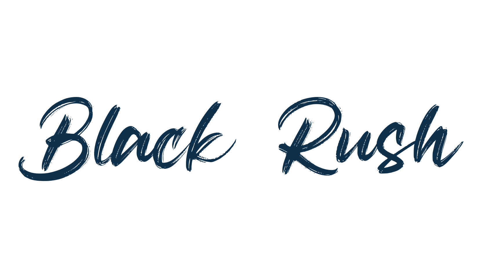 Black Rush, script brush fancy decorative calligraphy font preview