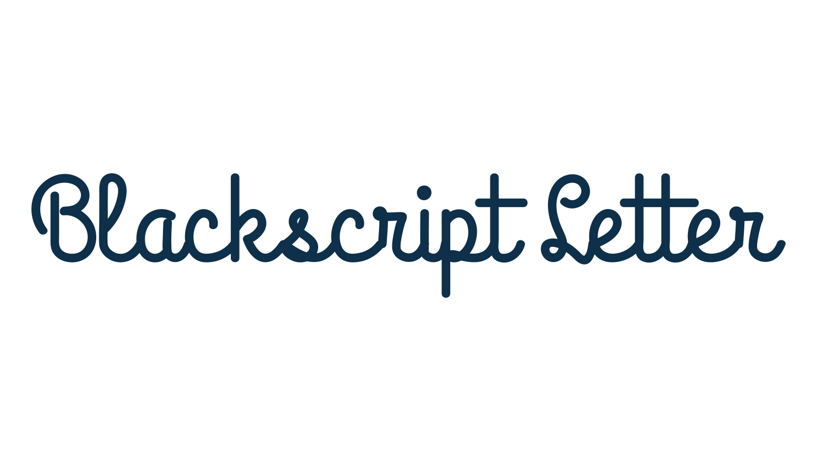 Blackscript Letter, fancy decorative font preview