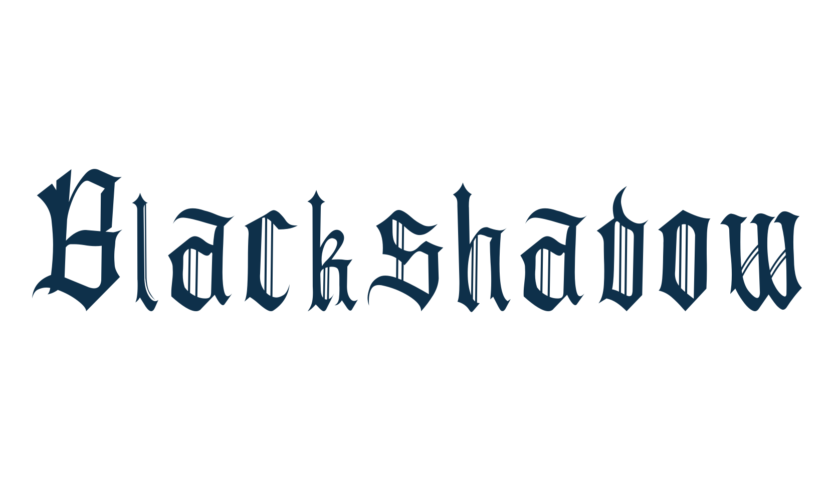 Blackshadow, modern font preview