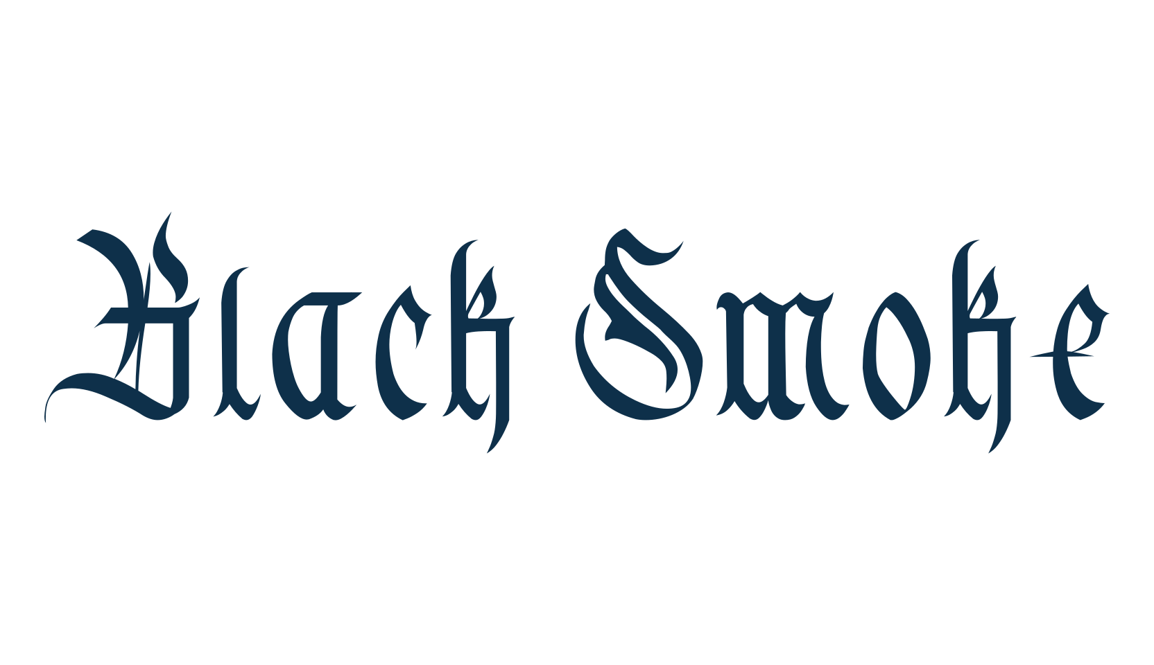 Black Smoke, gothic modern font preview
