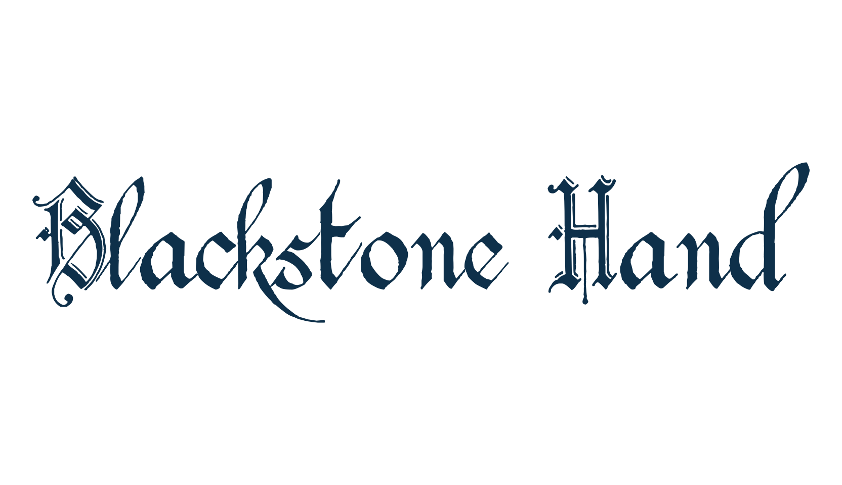 Blackstone Hand, gothic medieval font preview