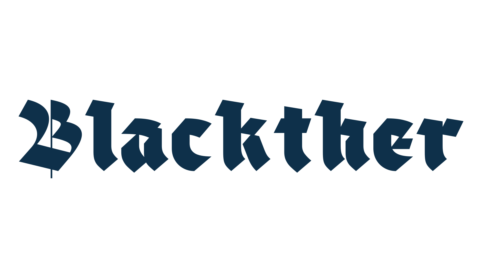 Blackther, modern font preview