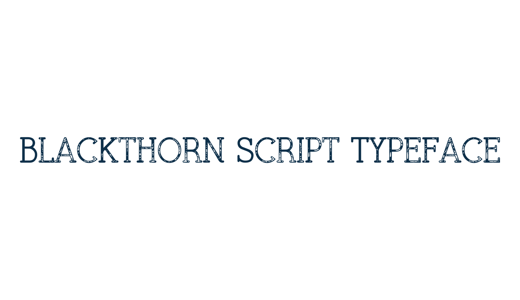 Blackthorn Script Typeface, various font preview