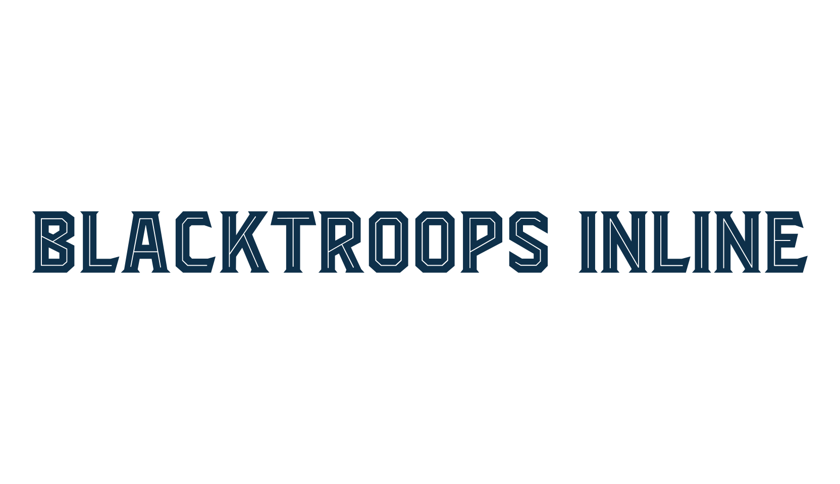 Blacktroops Inline, retro font preview