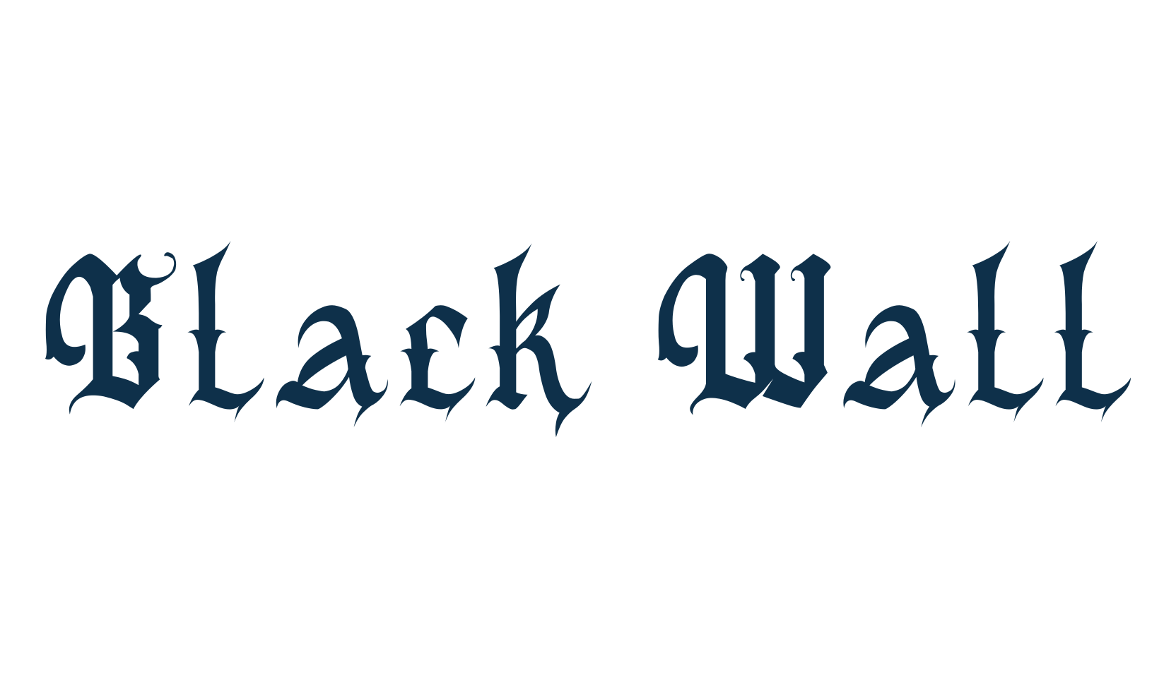 Black Wall, gothic modern font preview