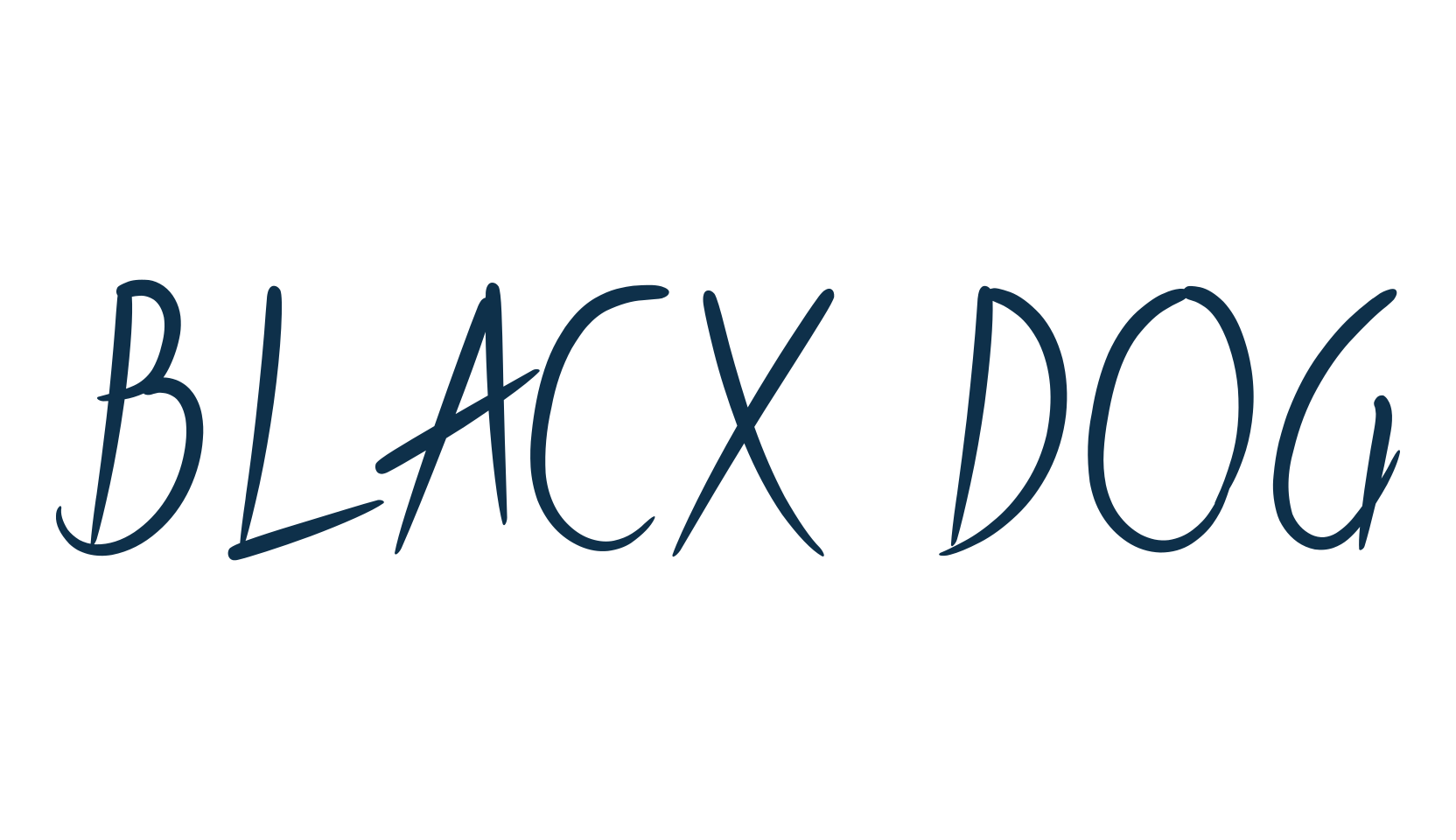 Blacx Dog, handwriting font preview
