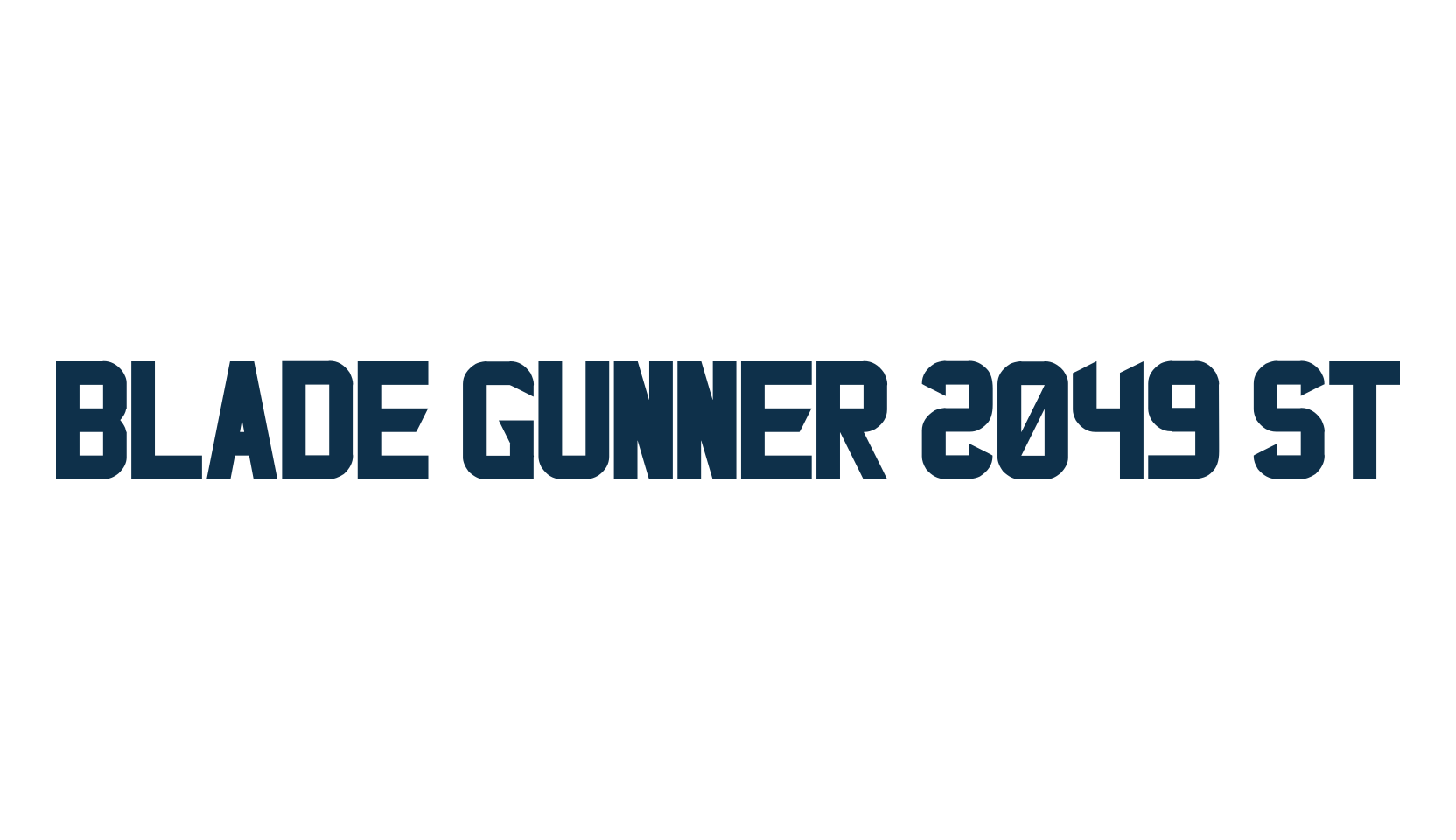 Blade Gunner 2049 St, techno sci-fi font preview