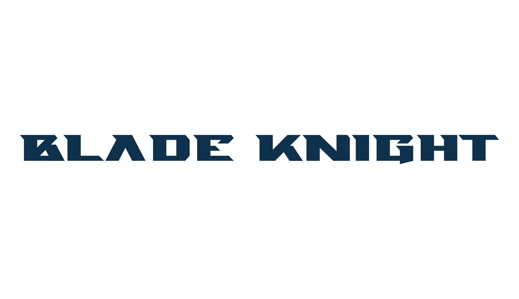 Blade Knight, techno sci-fi font preview