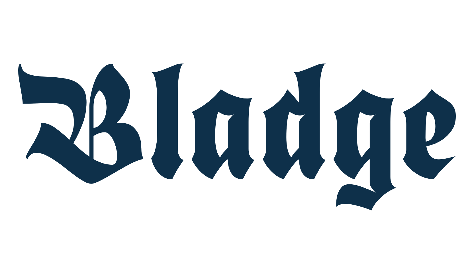 Bladge, gothic modern font preview