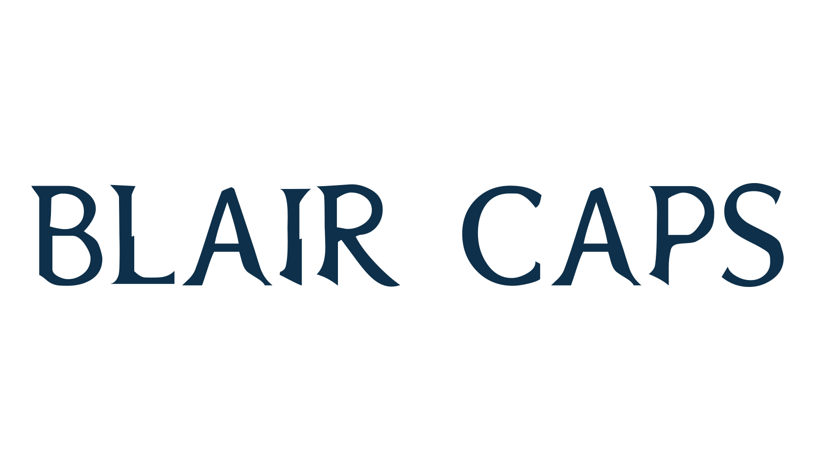 Blair Caps, fancy various decorative font preview