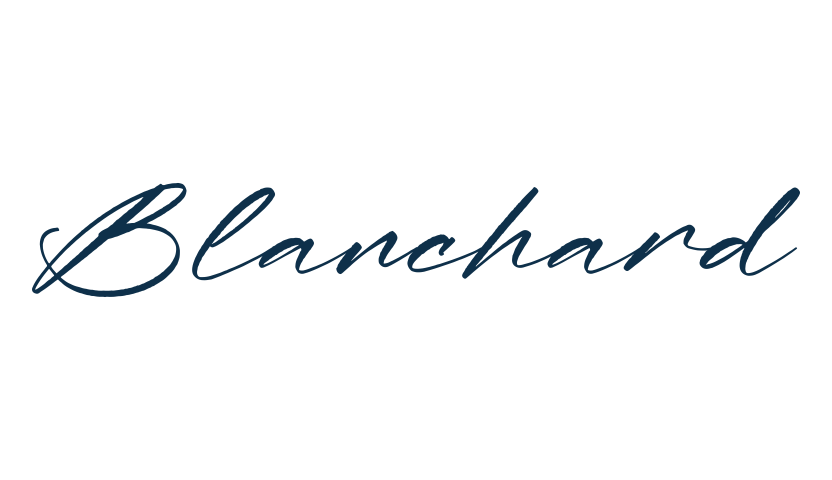Blanchard, script handwritten fancy decorative calligraphy font preview