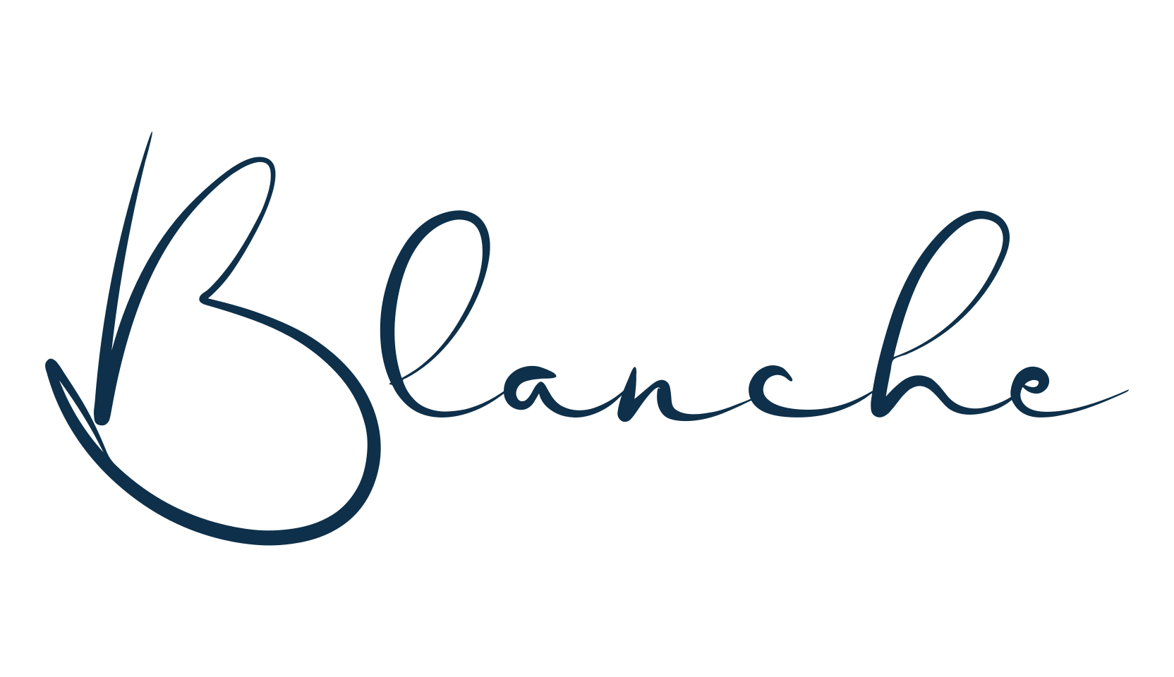 Blanche, script handwritten fancy decorative calligraphy font preview
