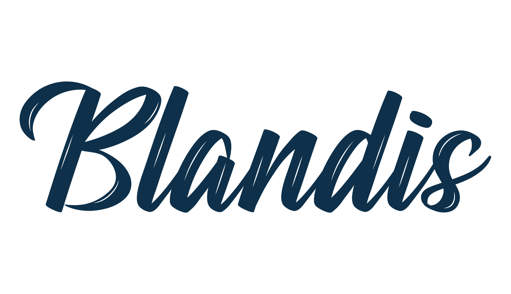 Blandis, brush font preview