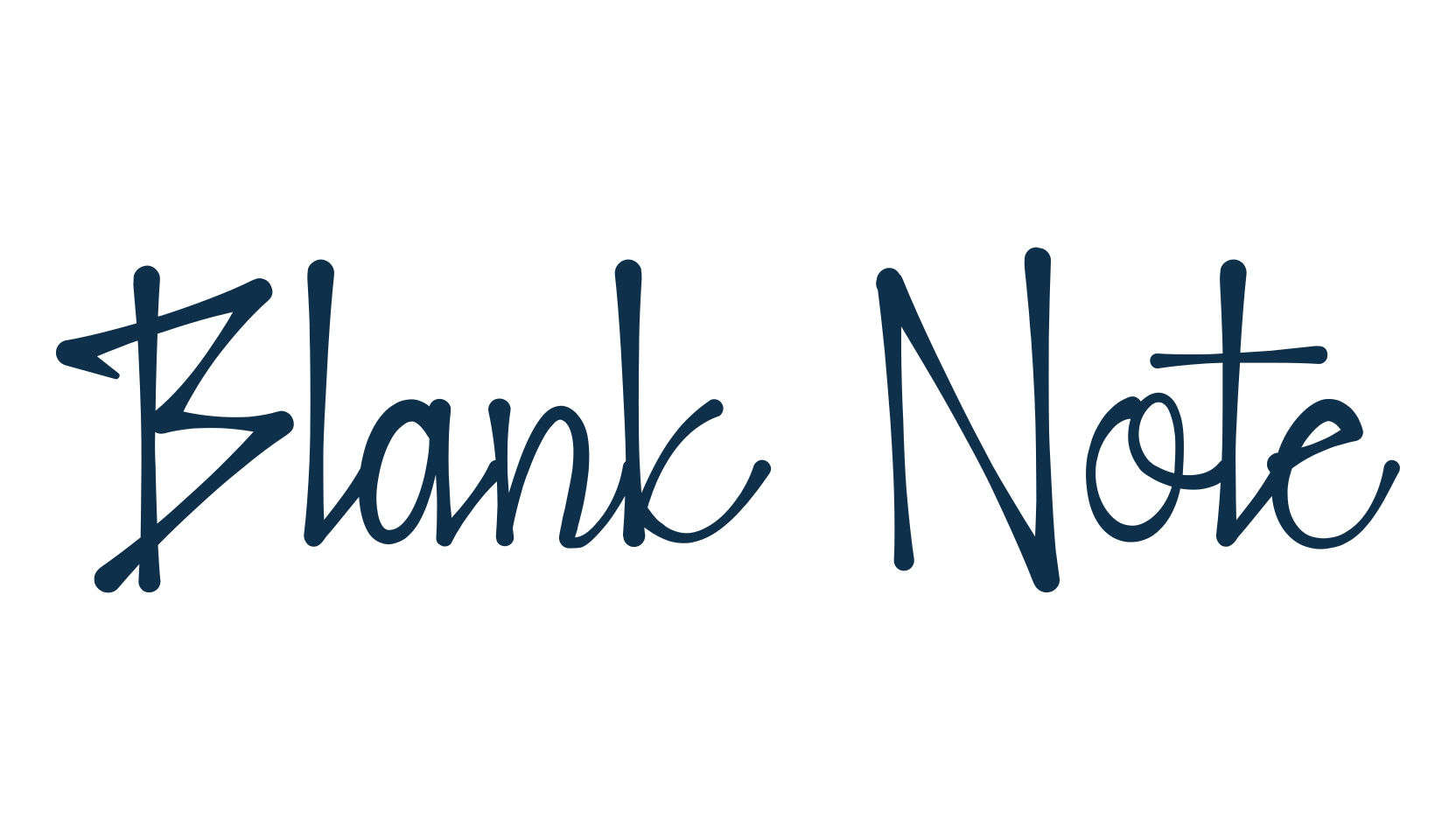 Blank Note, display market font preview