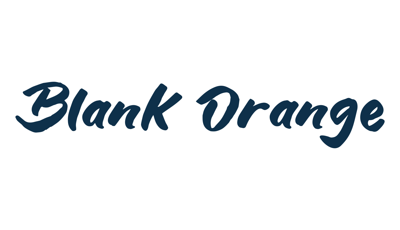 Blank Orange, brush font preview