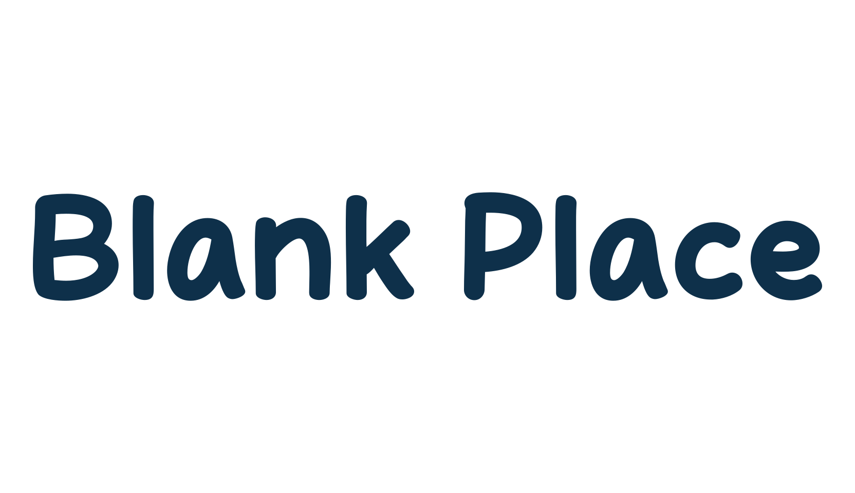 Blank Place, fancy cartoon decorative font preview