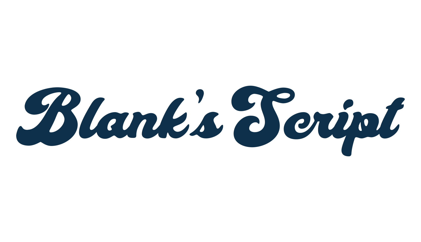 Blank's Script, old school font preview