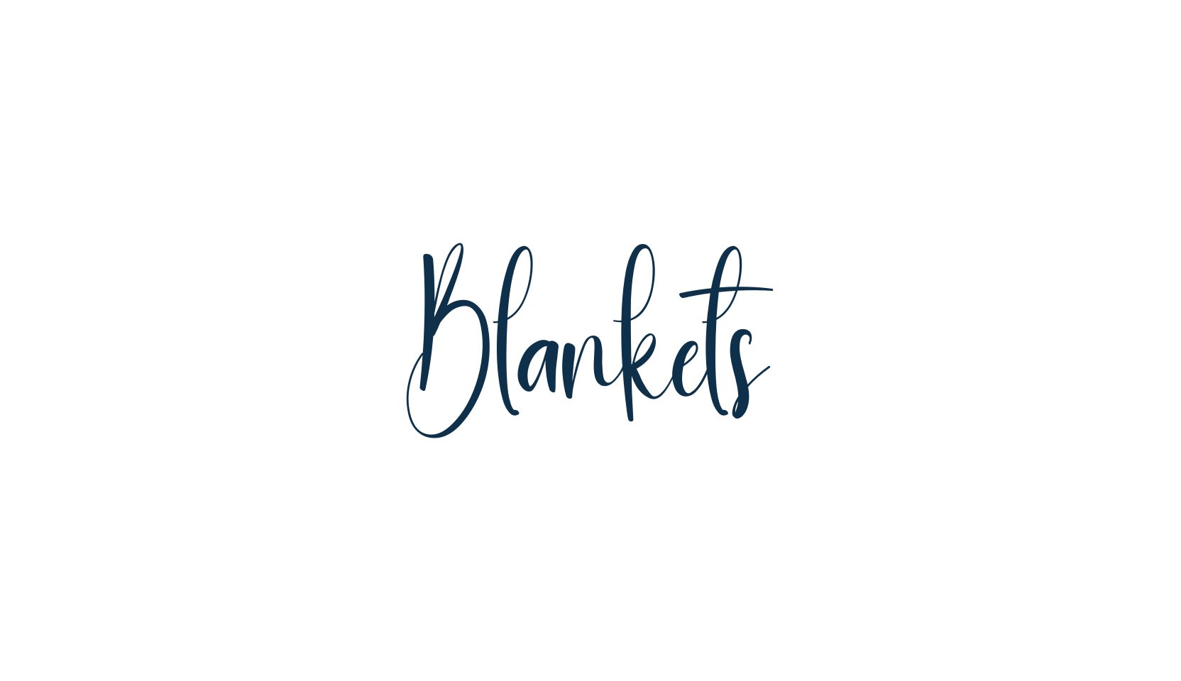 Blankets, script handwritten fancy decorative calligraphy font preview