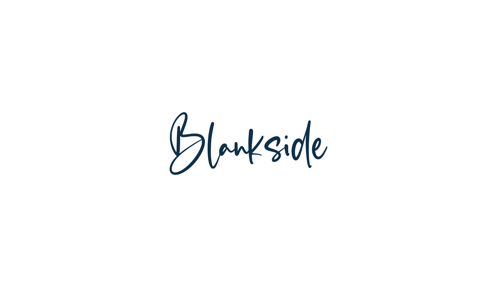 Blankside, handwriting font preview