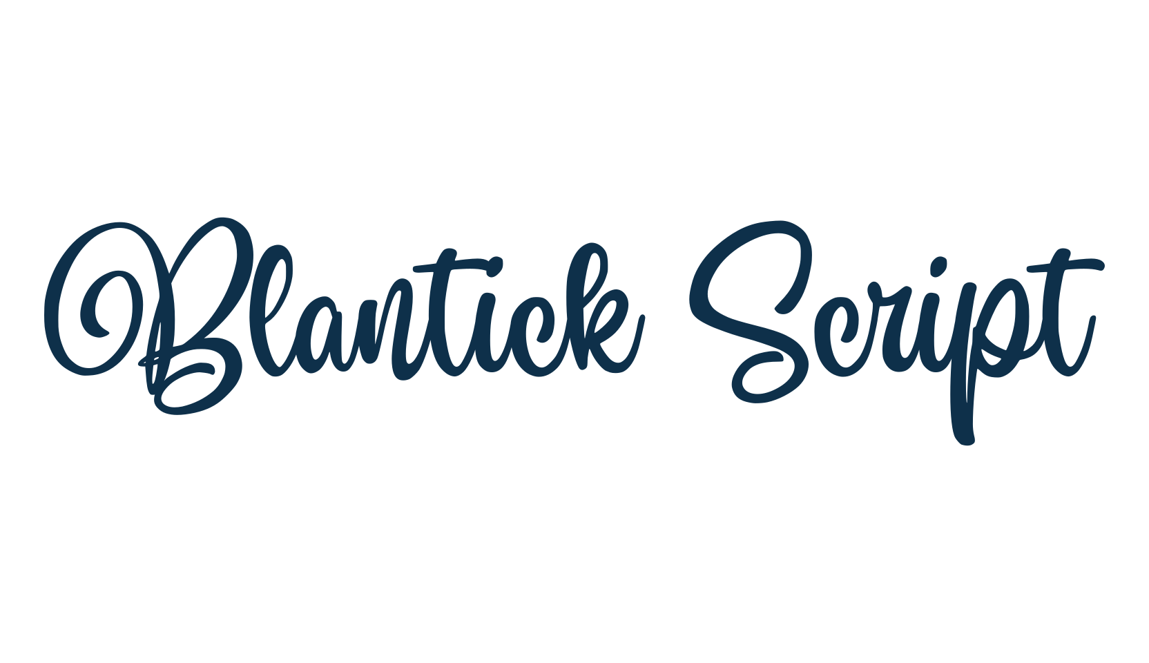 Blantick Script, fancy curly decorative font preview