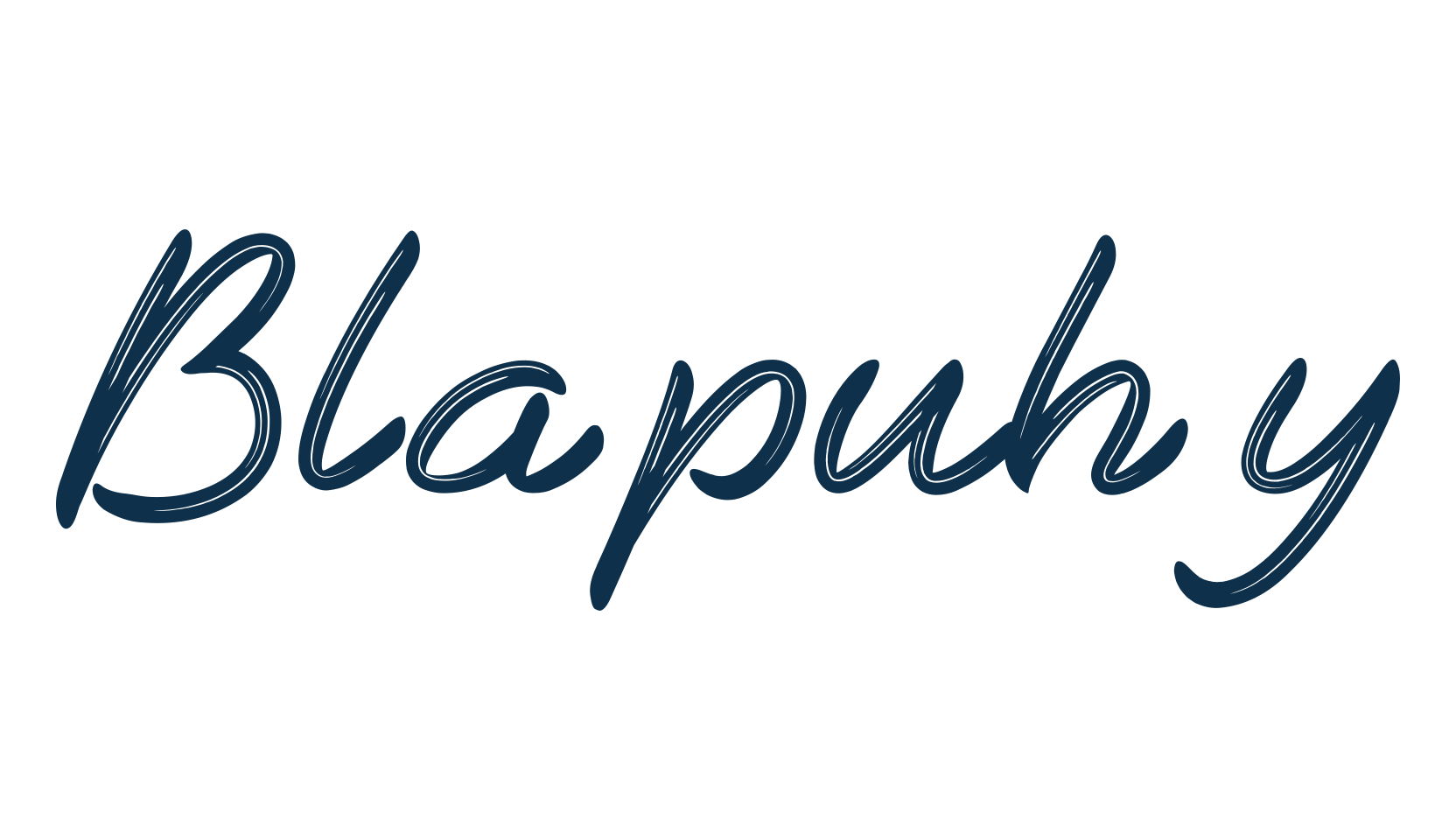 Blapuhy, script brush fancy decorative calligraphy font preview