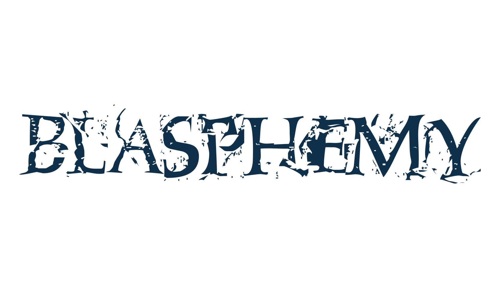 Blasphemy, fancy destroy decorative font preview