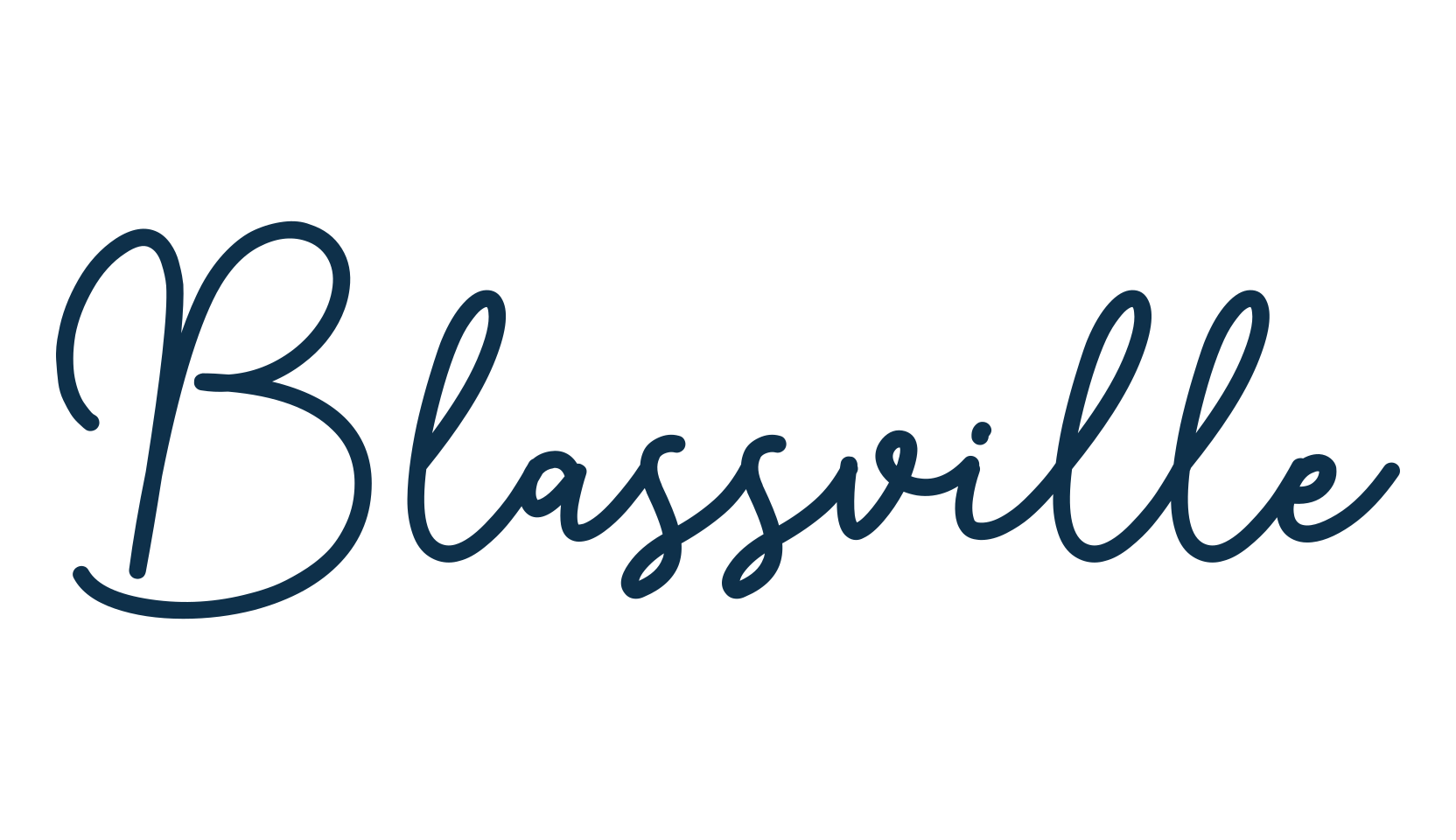 Blassville, handwriting font preview