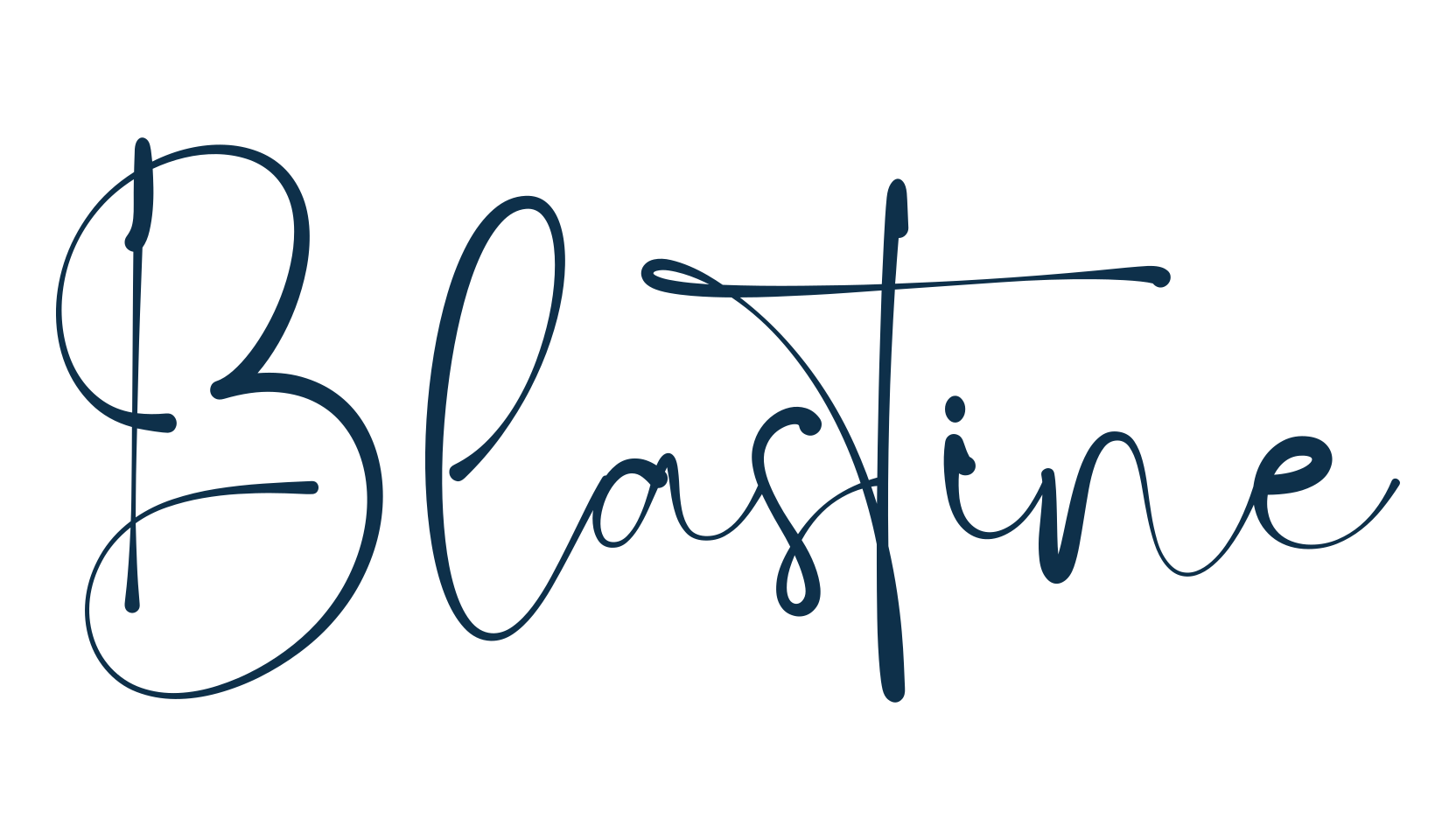 Blastine, handwriting font preview